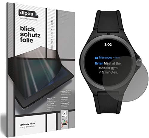 Image of dipos I Privacy Filter compatible with Puma PT9100 Smartwatch Screen Protector Anti-Spy 4-Way Protection
