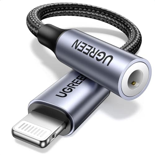 Image of UGREEN Lightning to 3.5mm Headphone Jack Adapter [MFi Certified] iPhone Earphone Aux Mic TRRS Car Audio Dongle Compatible with iPhone 14 Pro Max 13 12 11 XR XS X 8 7 SE, iPad Pro/Mini, Headset (Grey)