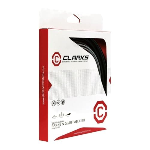 Image of CLARKS Stainless Steel Brake and Gear Cable Kit - Comprehensive Replacement Set for Road, MTB, and Hybrid Bikes