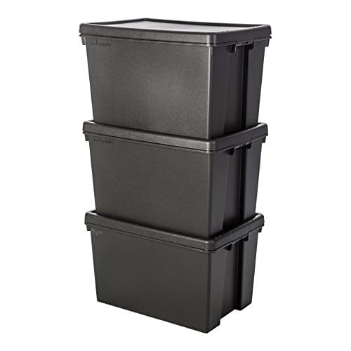 Image of Wham Bam Recycled Storage Box and Lid Black 62Ltr