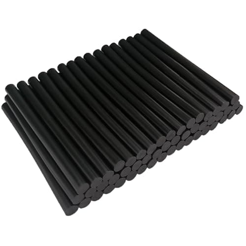 Image of Raintwo 50 Pcs Hot Melt Glue Sticks 100mm x 7mm Black Adhesive for Hot Glue Gun