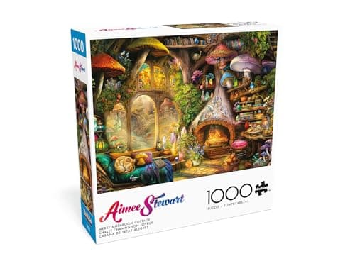 Image of Buffalo Games - Aimee Stewart - Merry Mushroom Cottage - 1000 Piece Jigsaw Puzzle for Adults - Challenging Puzzle Perfect for Game Nights - Finished Size is 26.75 x 19.75