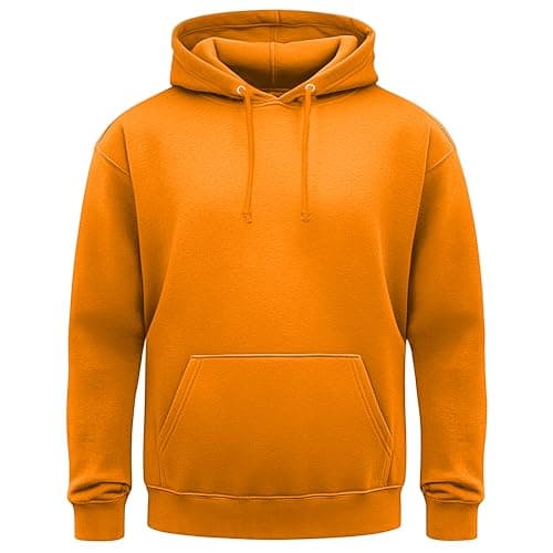 Image of XX-LARGE Orange classic plain pullover hoodie unsex and these are ideal for mens and ladies hooded sweatshirt