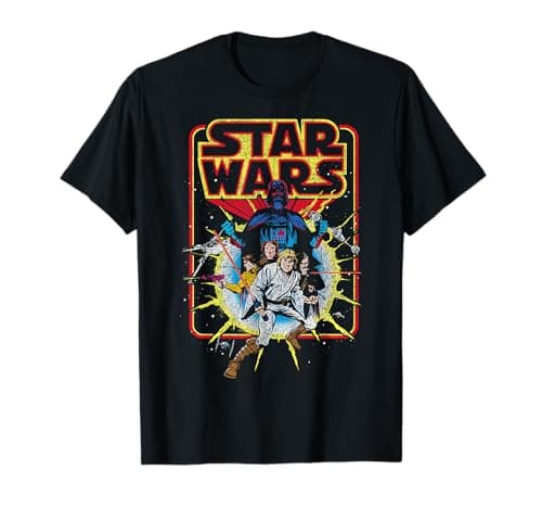 Image of Star Wars Classic Vintage Comic Book Cover Graphic Tee T-Shirt