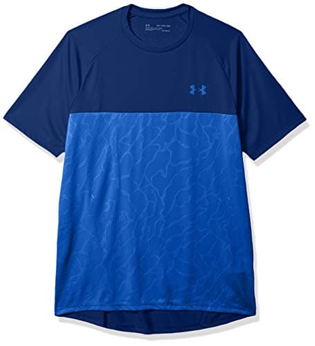 Image of Under Armour Men's Tech 2.0 Emboss Short Sleeve Training Workout T-Shirt, American Blue (449)/Versa Blue, Medium