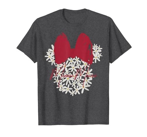 Image of Disney Mickey And Friends Minnie Mouse Daisy Fill T-Shirt, Men, Dark Heather Grey, 5X-Large