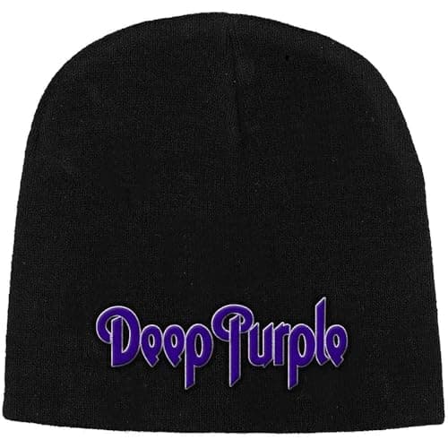 Image of Deep Purple Unisex Adult Logo Beanie (One Size) (Black)