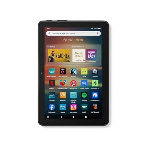 Image of Certified Refurbished Amazon Fire HD 8 tablet, 8" HD Display, 4 GB memory, 64 GB, responsive and vibrant, designed for portable entertainment, Black, (2024 release) – with ads