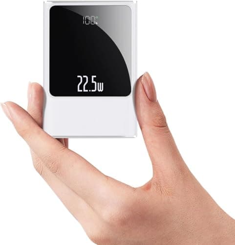 Image of 22.5W Super Fast Power Bank 10000mAh USB C Outputs & Inputs Portable phone Charger Mini Battery Pack Compatible with iPhone Samsung Tablet and More (White)