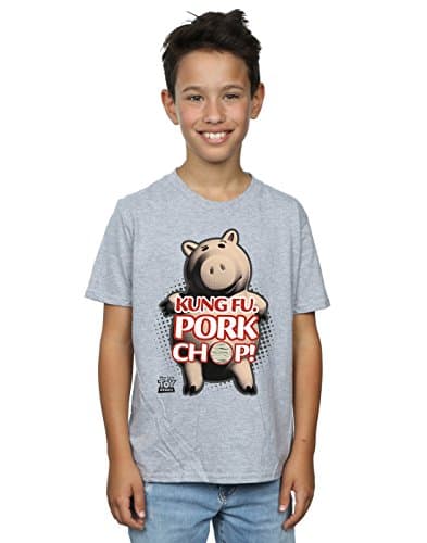 Image of Disney Boys Toy Story Kung Fu Pork Chop T-Shirt 9-11 Years Sport Grey