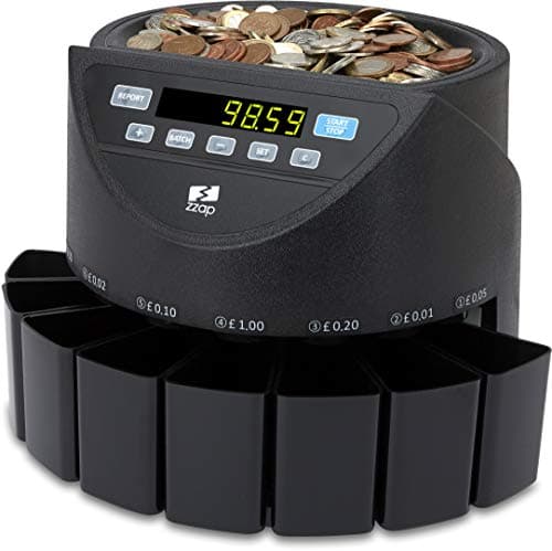 Image of The ZZap CS20 - Automatic UK Coin Counter & Sorter - 220 Coins/Minute Counting Speed, Batch Counting and More!