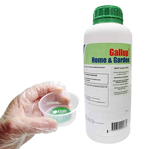 Image of Elixir Gardens Gallup 1 Litre Glyphosate Deep Root-Killing Weed Killer | 360 g/l Super Strength Concentrated Industrial/Commercial Herbicide & Weedkiller | Treats 1666 sq. meters | x 1
