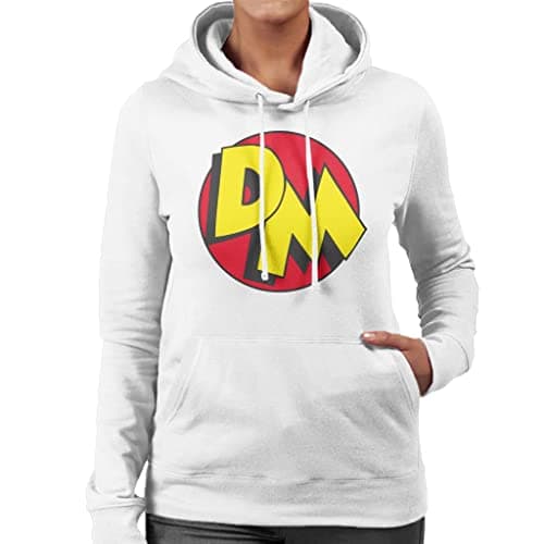 Image of All+Every Danger Mouse Initials Logo Women's Hooded Sweatshirt White