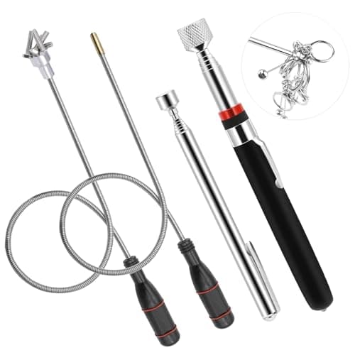 Image of 4-Piece Telescopic Magnetic Pickup Tool Set with Claw Grabber & Flexible Lifter – 60cm Extendable Magnetic Pick-Up for Automotive Repair, Boules & DIY (3LB/5LB/15LB Capacity)