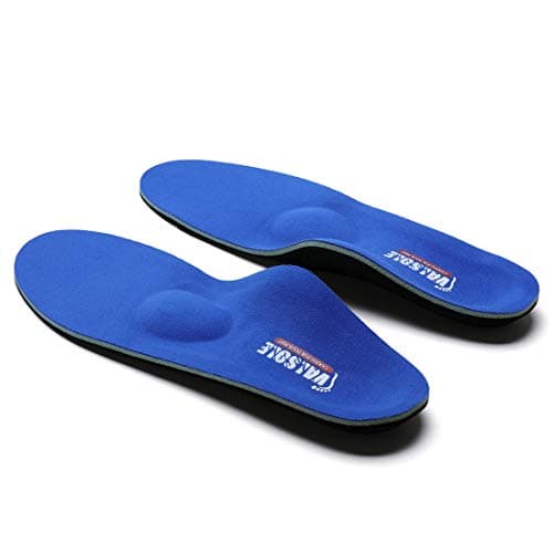 Image of Valsole Orthotic Insole High Arch Foot Support Soft Medical Functional Insoles, Insert for Severe Flat Feet,Plantar Fasciitis,Feet Pain, Foot Valgus for Man and Woman (5.5-6 UK-250mm, Blue)