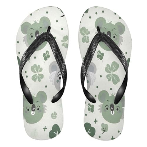 Image of JiangGgen Cartoon Cute Koala Unisex Flip Flop Sandals Beach Casual Thong Sandals with Arch Support-XL