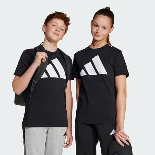 Image of adidas Unisex Kids Essentials Big Logo T-Shirt, Black/White, 9-10 Years