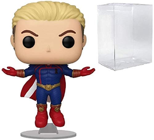 Image of POP The Boys - Homelander Levitating Funko Pop! Vinyl Figure (Bundled with Compatible Pop Box Protector Case), Black, 3.75 inches