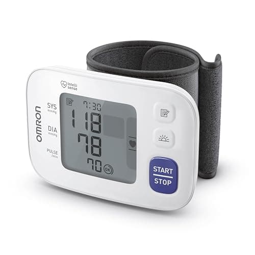 Image of OMRON RS4 Wrist Blood Pressure Monitor - Clinically Validated Wrist Blood Pressure Machine with BP Cuff (13.5-21.5 cm) - Wrist BP Monitor with Irregular Heartbeat Detection and Positioning Sensor