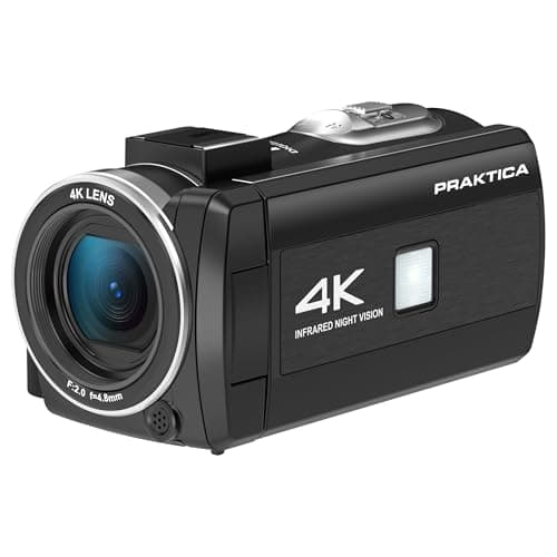 Image of Praktica Z180IR 4K Camcorder 18x Digital Zoom Infra Red UHD - Black