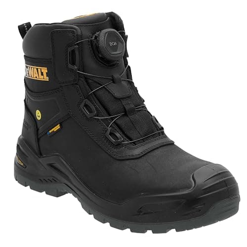 Image of DEWALT Lander Lightweight Black BOA Safety Boot Size 12 – Durable Work Boot with BOA Fit System, Steel Toe Protection, Slip-Resistant Sole, Comfortable & Lightweight Design for All-Day Wear