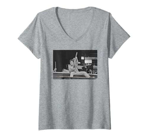 Image of Womens Bruce Springsteen E Street Band Born In The USA Wembley V-Neck T-Shirt