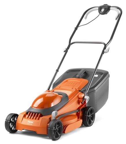 Image of Flymo EasiMow 380R Electric Rotary Lawn Mower - 38 cm Cutting Width, 45 Litre Grass Box, Close Edge Cutting, Rear Roller, Central Height Adjust, Comfortable to Manoeuvre, Foldable Handles
