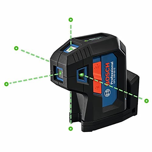 Image of BOSCH GPL100-50G Green-Beam Self-Leveling Alignment Laser, Includes 2 AA Batteries, Built-in Multipurpose Mount, & Hard Carrying Case