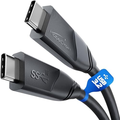 Image of All-purpose 4K USB-C Cable, USB 3.2 Gen 2 – 1m (transfers data and 4K video at 10Gbps, 100W of charging power thanks to PD3, universal data/charging/monitor cable, black) by CableDirect