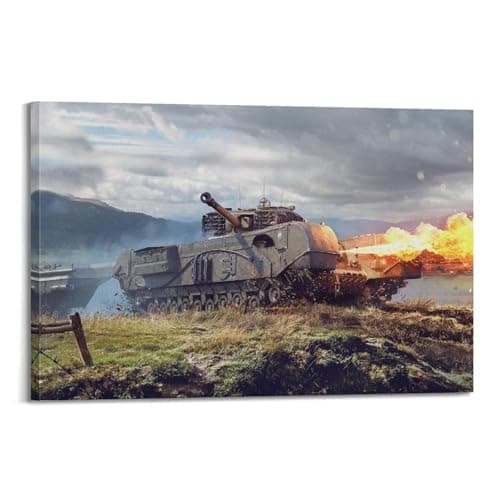 Image of WW2 Vintage Tank Poster Churchill Crocodile British Flamethrower Tank Poster Decorative Painting Canvas Wall Posters And Art Picture Print Modern Family Bedroom Decor Posters 24x36inch(60x90cm)