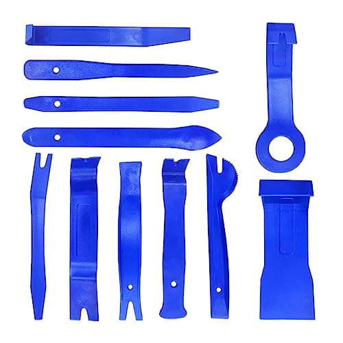 Image of JNNJ Car Radio Removal Tool Set, 11 Pieces Plastic Car Door Wedge Tools for Repair Auto Body, CPlastic Installer for Dashboard Radio Audio, Car Accessories Radio Tools for Most Vehicles(Blue)