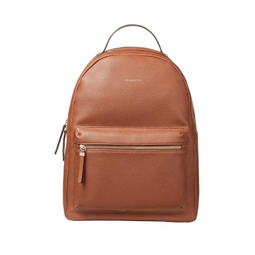 Image of Fiorelli Women's Anouk Large Backpack, Stylish Backpack with Adjustable Straps, Pockets & Padded Laptop Compartment, Tan Faux Leather