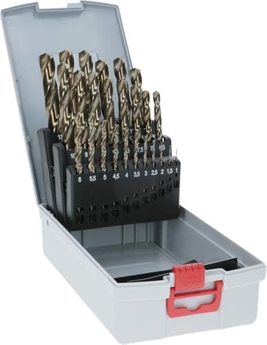 Image of Bosch Professional 25pc. HSS-Cobalt ProBox Metal Drill Bit Set (for Stainless Steel, Ø 1-13 mm, Accessories Drill Driver and Drill Stand)
