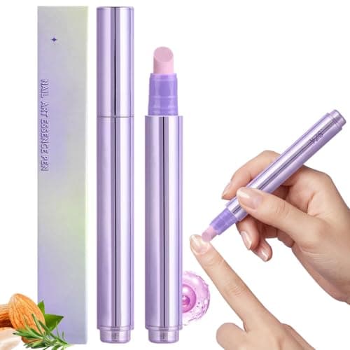 Image of 2Pcs Cuticle Pusher Oil Pen, 3-in-1 Cuticle Remover Nail Oil Pen, Cuticle Remover Nail Oil Pen with Ceramic Tip, Nail Strengthener and Growth Polish, for Hangnails, Dry & Damaged Nails