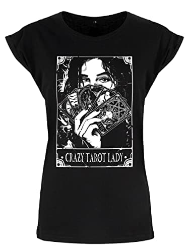 Image of Deadly Tarot Women's Crazy Tarot Lady Premium T-Shirt Black