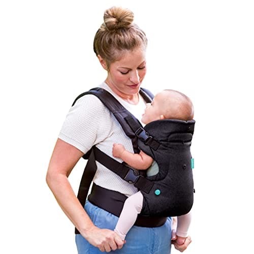 Image of Infantino Flip Advanced 4-in-1 Baby Carrier - Ergonomic, Convertible, Face-in and Face-Out Front and Back Baby Carrier for Newborn to Toddler 3,6-14,5kg, Black