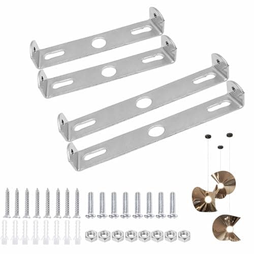 Image of SGETHCH 4 Pack Ceiling Light Mounting Brackets Steel Crossbar Plates 90mm and 100mm Universal Fitting Kit with Screws for Chandelier, Wall Sconce, Home & Office Installation