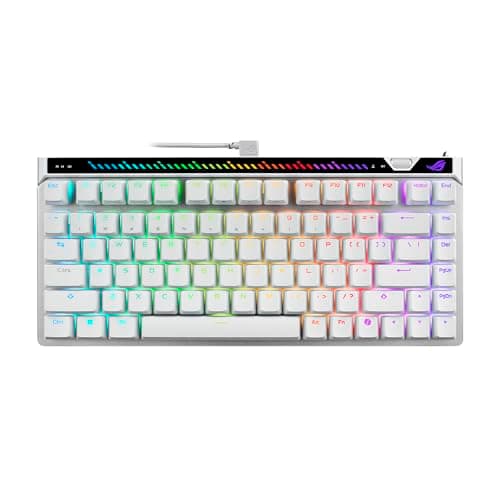 Image of ASUS ROG Falchion Ace 75 HE Wired Analog/Hall Effect Gaming Keyboard – 75% TKL, USB, Hot Swappable HFX V2 Magnetic Switch, Rapid Trigger, 8KHz Polling, ABS Keycap, Carry Case, Web-based Config – White