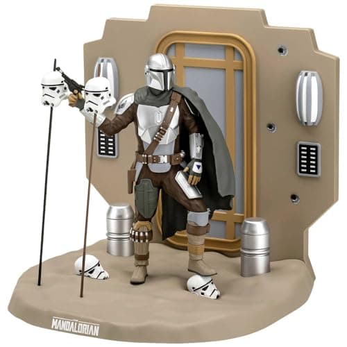 Image of Revell 06784 Star Wars: The Mandalorian Din Djarin™ - The Bounty Hunter 1:9 Scale Unbuilt/Unpainted Plastic Model Kit with Diorama Base