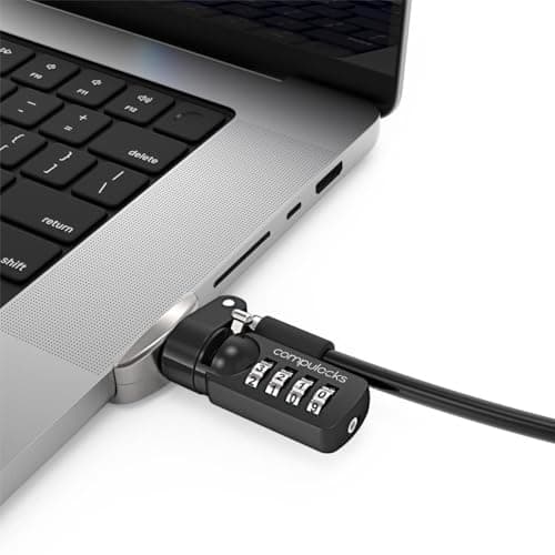Image of Compulocks MACBOOK PRO 16-INCH 2021 LEDGE LOCK ADAPTER W/COMB.LOCK SILVER