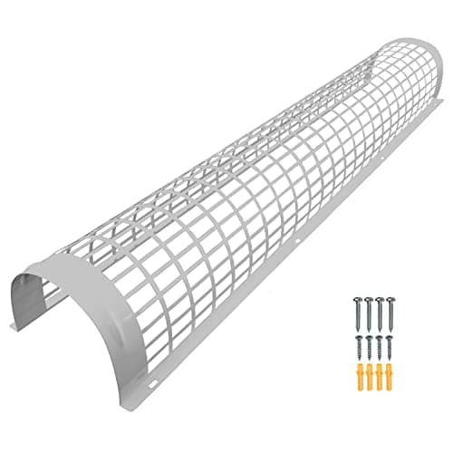 Image of Elixir Gardens Metal Tube Heater Guards | 1, 1.3, 2, 2.3, 3 & 4 Foot Sizes | Safety Guard (Supplied with Attachment Screws & Plugs) | Strong & Durable Powder Coated Steel | 2 ft