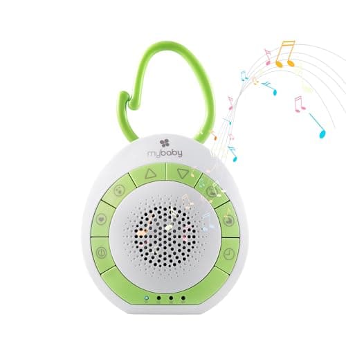 Image of MyBaby SoundSpa On‐The‐Go Baby Soother Sleep Aid, 4 Soothing Sounds, Adjustable Volume Control and Clip for Prams, Buggies, Strollers, Changing Bags, Small and Lightweight, Auto Timer