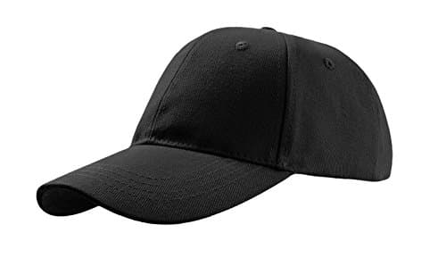 Image of eBuyGB Unisex Adult 6 Panel Baseball Cap, Black, One Size