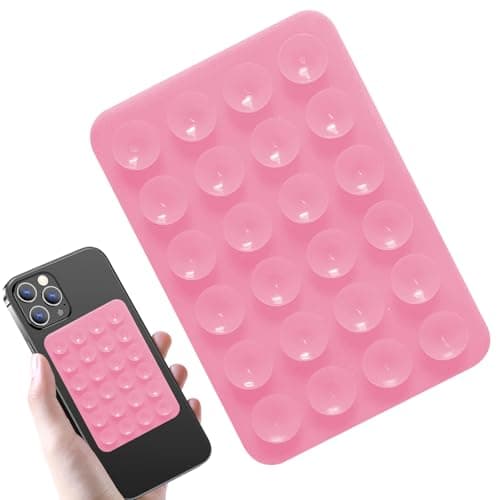 Image of 3 Pack Silicone Suction Cup Phone Mount, Silicone Suction Cup Ph- Holders, Rectangular Phone Sticky Grip Mount Multipurpose Suct-ion Case Sticky Smartphone Grip For Selfies And Videos