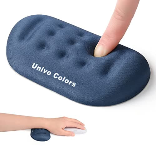 Image of UnivoColors Navy Superfine Memory Foam Wrist Rest Soft Gel Ergonomic Mouse Pad Wrist Support for Mouse, Gaming, Computer, Laptop, Office