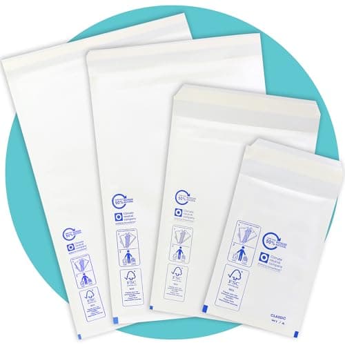 Image of Triplast White Bubble Padded Envelopes - Pick Qty & Size: 10 x 4/D (180x265mm) C5 Envelopes - Large Letter Parcel Bags with Bubble Wrap Lining and Peel & Seal Strip for Royal Mail Shipping & Postage