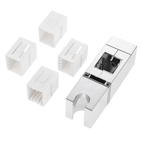 Image of DRELD Adjustable Shower Bracket- No Removal of Shower Rail Shower Handset Holder with Four Sizes Slip-On Lift Rod Mounts - Ideal for Any Rail Rectangular Shower Rails (18x30, 22x22, 25x25, 30x15mm)