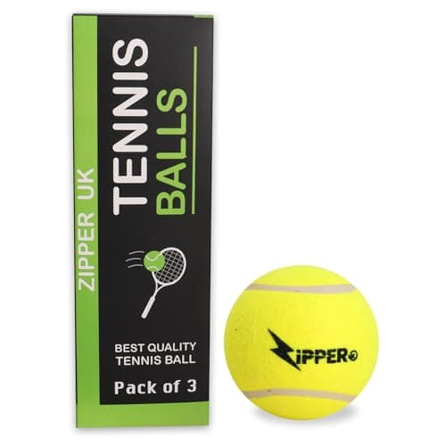 Image of ZIPPER UK High Visibility Tennis Balls, Durable All Court Tennis Training Balls for Practice and Match Play, Pack of 3 or 12 (Pack of 12)