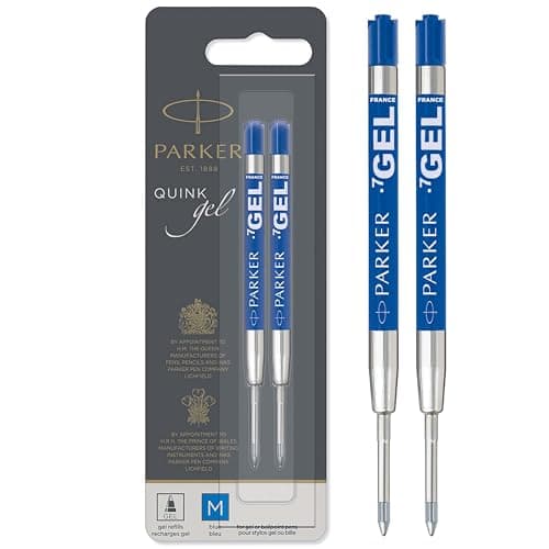 Image of Parker Gel Pen Refills | Medium Tip (0.7mm) | Blue QUINK Ink | 2 Count
