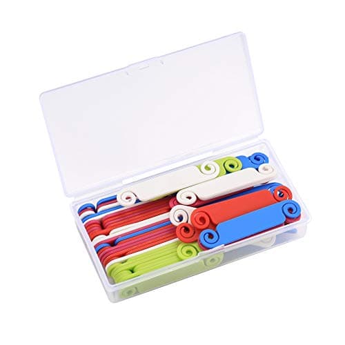 Image of 50 Pcs Cable Identification Tags, Multicolored Cable Labels Tags for Marking Wires, Marking System, Cable Management